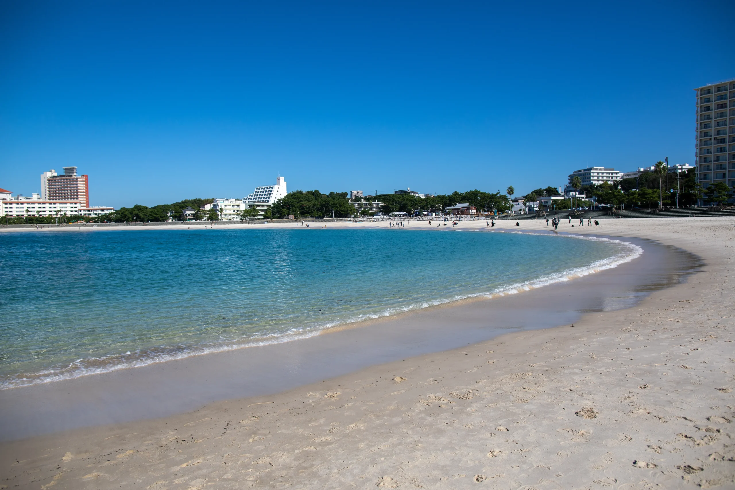 White sand and turquoise water at Shirahama Beach, Wakayama