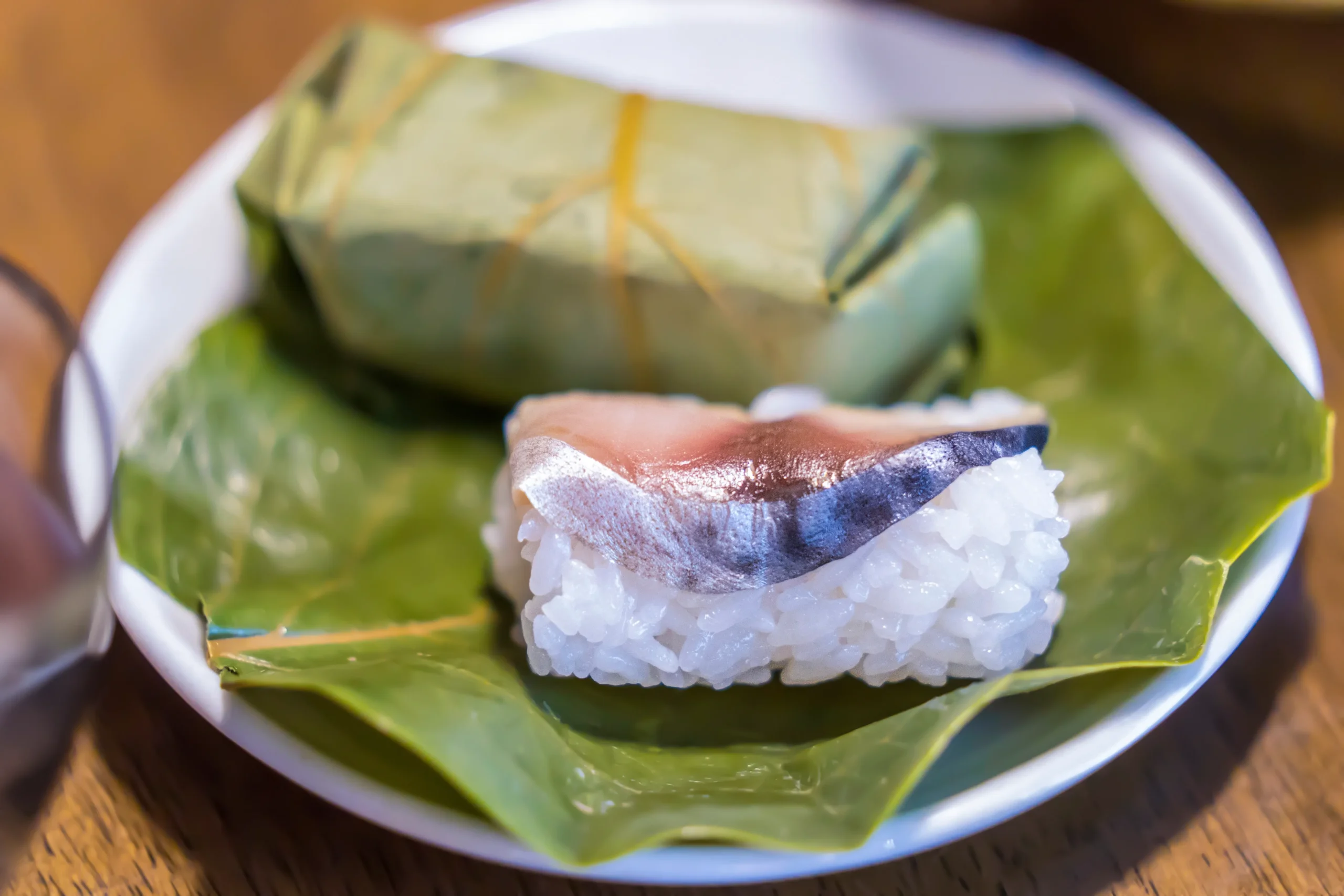 Kakinoha-zushi, Nara-style mackerel sushi wrapped in persimmon leaves
