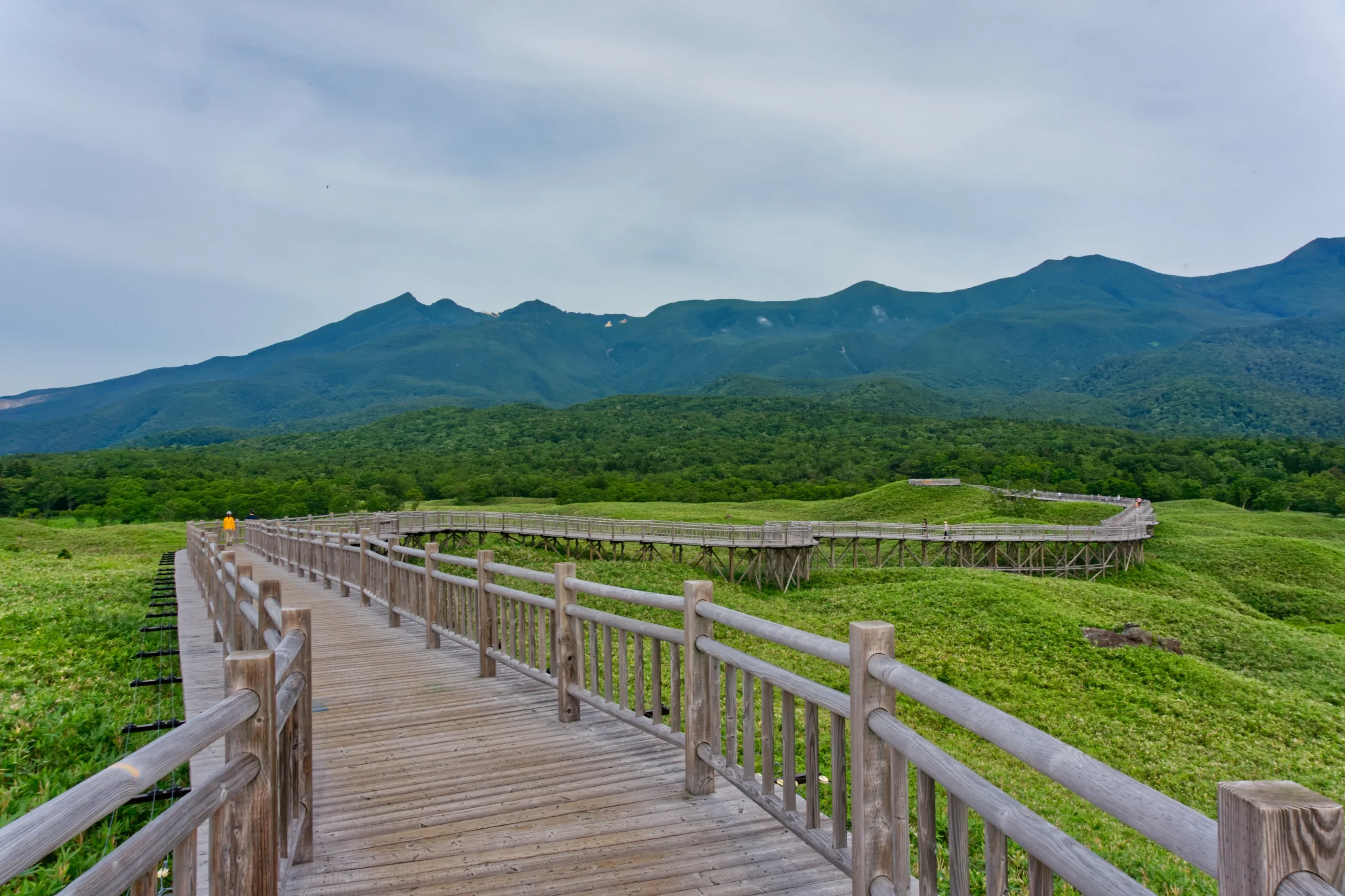 Shiretoko Five Lakes and surrounding mountains in Hokkaido