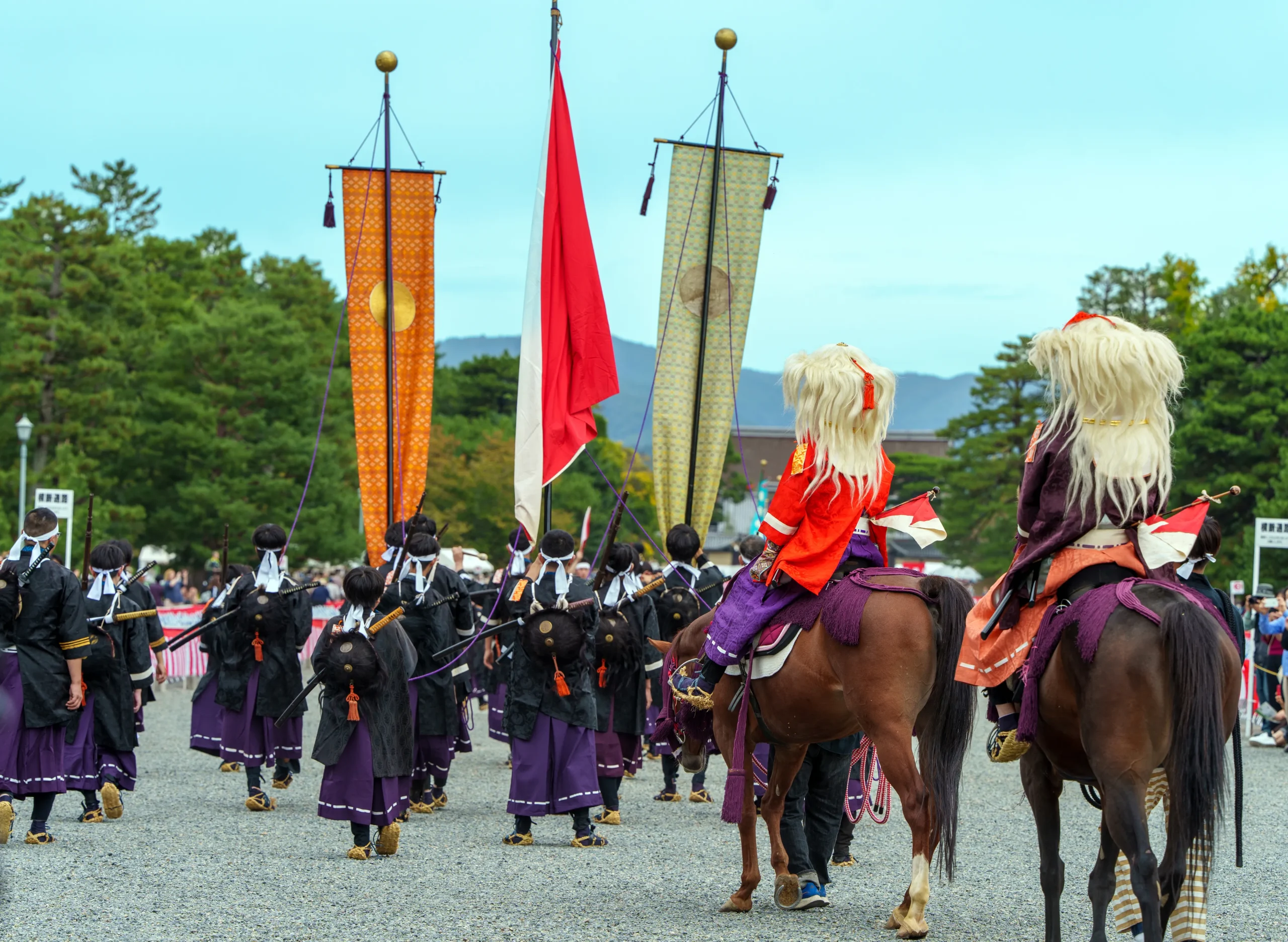 Members of the Ishin Kinnotai group taking part in Kyoto’s Jidai Matsuri