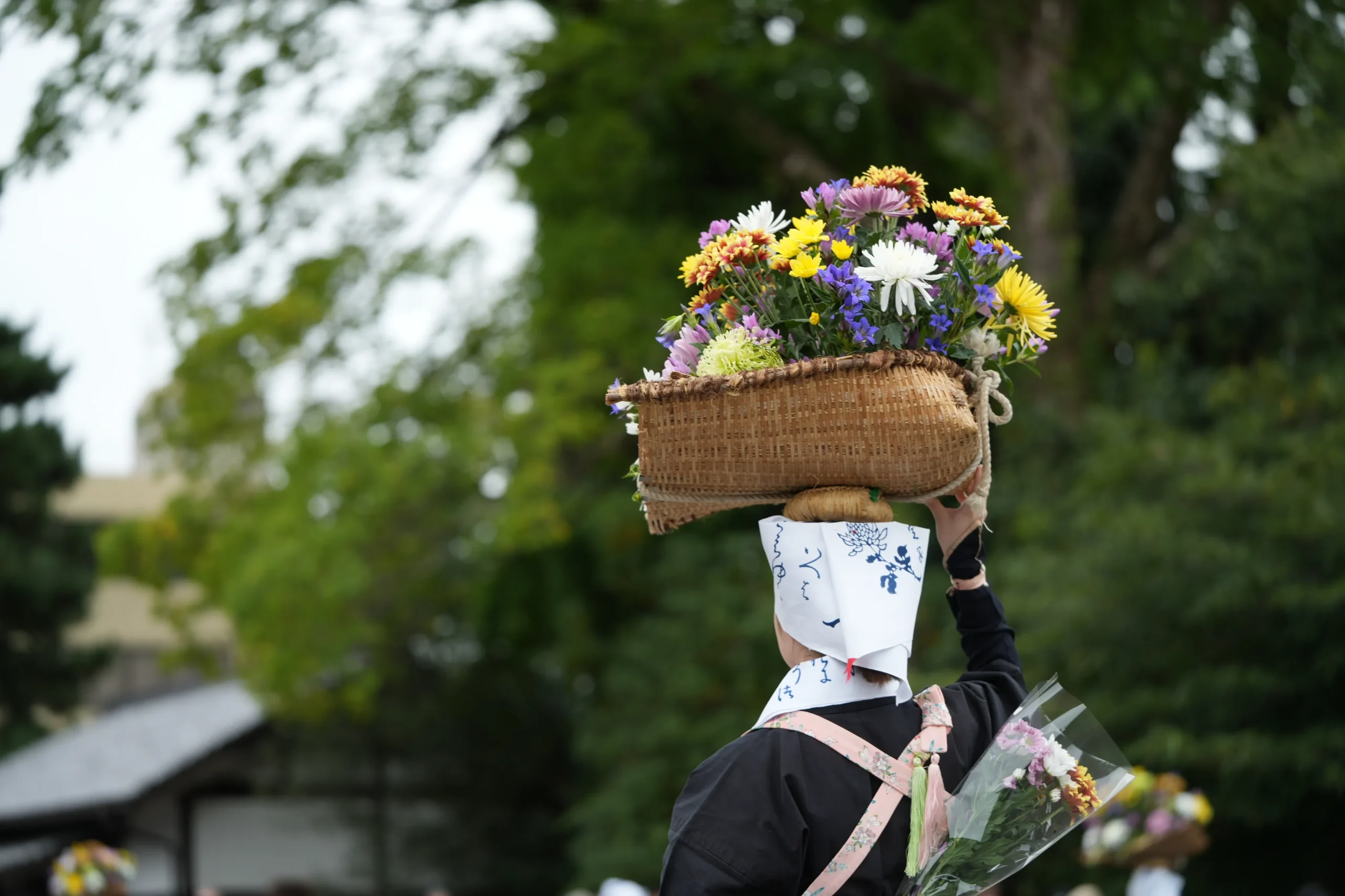 Participants portraying Oharame women in Kyoto’s Jidai Matsuri procession