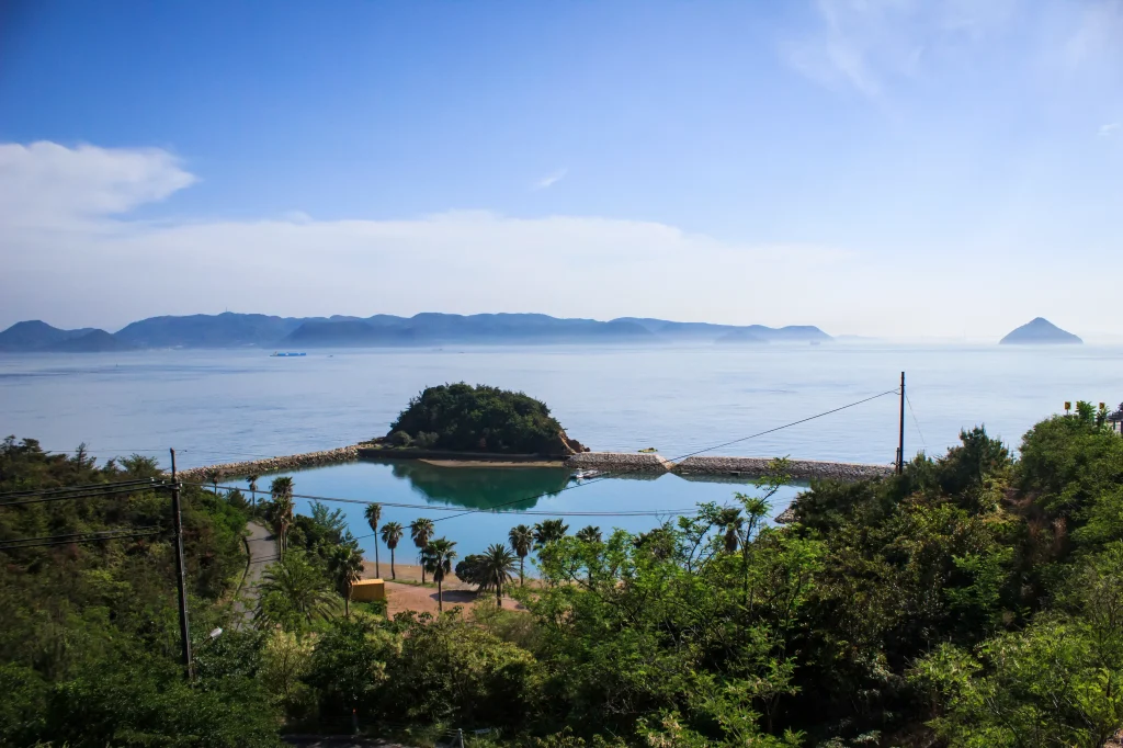 Modern architecture overlooking the Seto Inland Sea on Naoshima Island