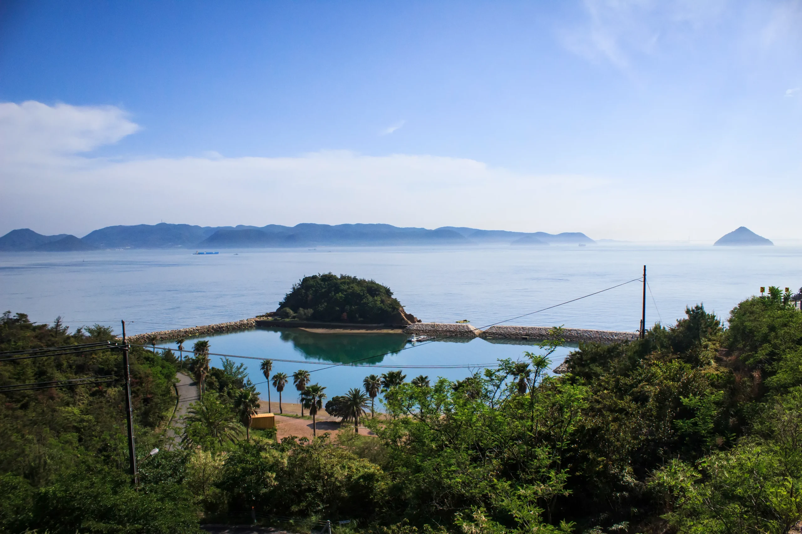 Modern architecture overlooking the Seto Inland Sea on Naoshima Island